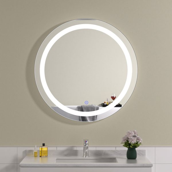 Oglinda baie led rotunda 70x70