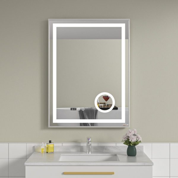 Oglinda baie 60x80 led cu lupa. Functie dezaburire