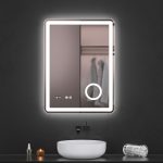 Oglinda baie led cu lupa si dezaburire 60x80