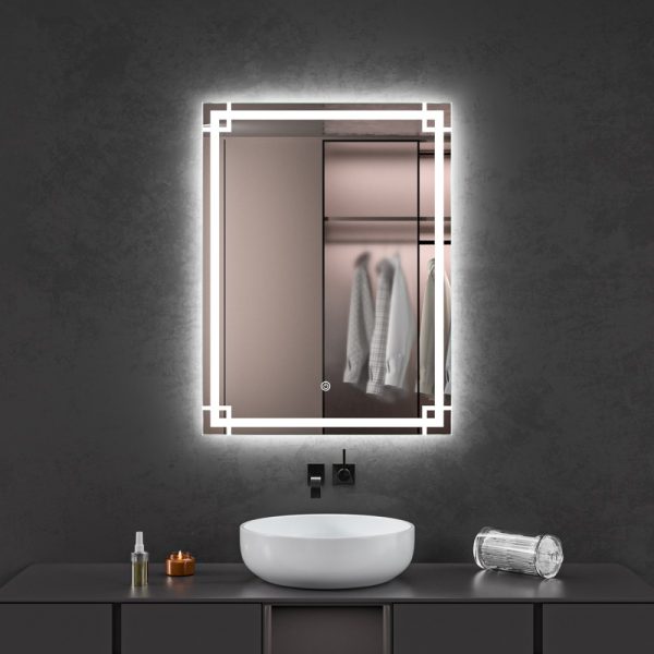 Oglinda baie led 60x80 cu touch