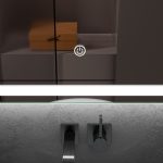 Oglinda baie led 60x80 cu touch - imagine 4