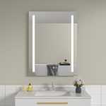 Oglinda baie led 60x80 cu dezaburire si ceas