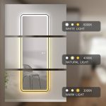 Oglinda de baie led si dezaburire reversibila 50x138