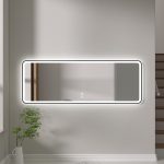 Oglinda de baie led si dezaburire reversibila 50x138 - imagine 3