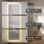 Oglinda de baie led si dezaburire reversibila 50x150