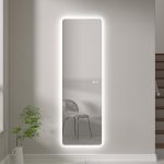 Oglinda de baie led si dezaburire reversibila 50x150 - imagine 4