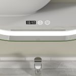 Oglinda baie 80x60 ovala cu led si dezaburire - imagine 3