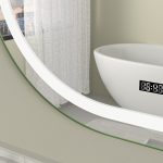 Oglinda baie 80x60 ovala cu led si dezaburire - imagine 4