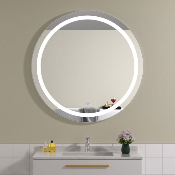 Oglinda baie rotunda 90x90 cu touch