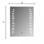 Oglinda baie led baie 60x80, cu senzor touch - imagine 2