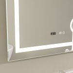 Oglinda baie led 80x80 patrata cu dezaburire si oglinda cosmetica - imagine 4