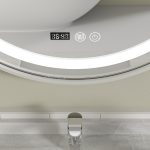 Oglinda baie led 70x70 rotunda cu rama argintie - imagine 4