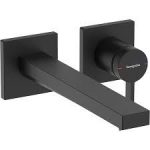 ORNAMENT BATERIE INCASTRATA LAVOAR TECTURIS E, PIPA 225 MM, ECO SMART, NEGRU MAT