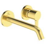 ORNAMENT BATERIE LAVOAR JOY, 2 GAURI, MONTAJ PE PERETE (SE MONTEAZA CU A1313NU) BRUSHED GOLD