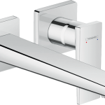 ORNAMENT BATERIE LAVOAR PERETE METROPOL, CU PIPA 225 MM, CROM