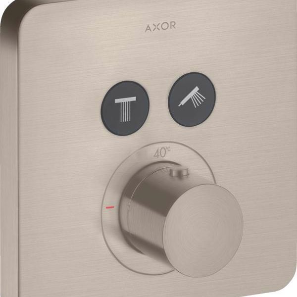 ORNAMENT BATERIE TERMOSTATICA AXOR 2 FUNCTII, BRUSHED NICKEL