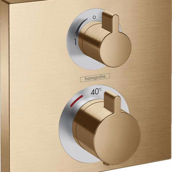 ORNAMENT BATERIE TERMOSTATICA ECOSTAT SQUARE 2 FUNCTII, BRUSHED BRONZE