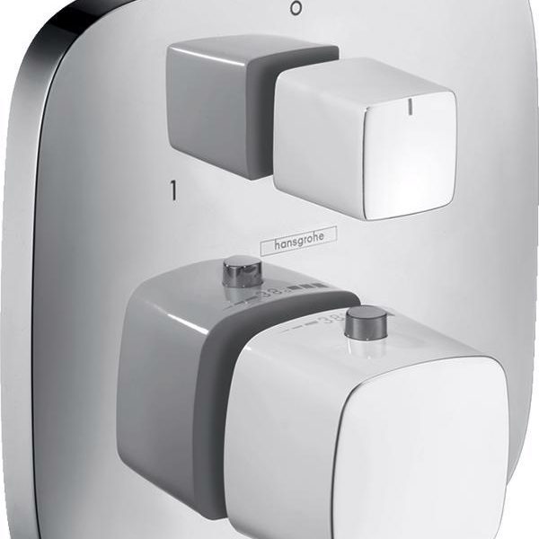 ORNAMENT DUS TERMOSTATIC PURA VIDA ALB-CROM PENTRU IBOX UNIV.