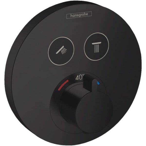 ORNAMENT DUS TERMOSTATIC SHOWER SELECT S 2 IESIRI, MATT BLACK