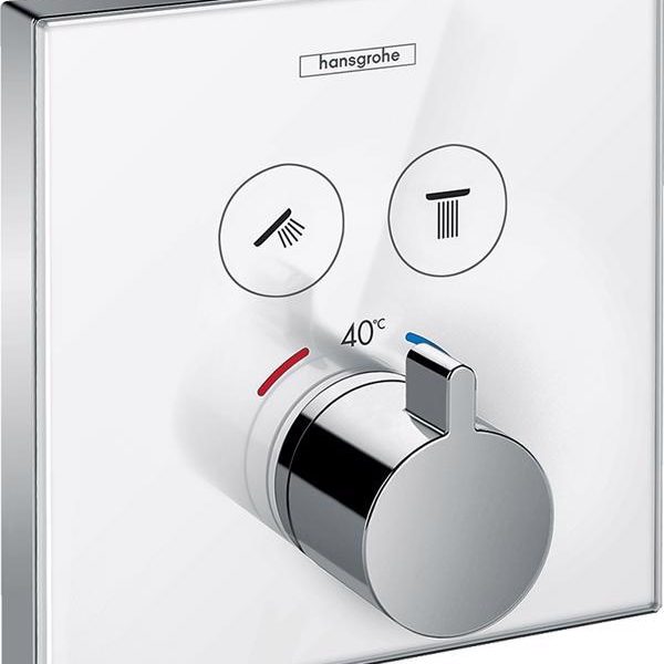 ORNAMENT DUS TERMOSTATIC SHOWER SELECT STICLA ALB-CROM, 2 IESIRI, PENTRU IBOX UNIV.