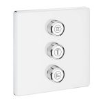 ORNAMENT PATRAT SMART CONTROL PENTRU REGLARE VOLUM CROM-ALB 158/14