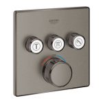 ORNAMENT PATRAT SMART CONTROL TERMOSTATAT 3 VALVE BRUSHED HARD GRAPHITE