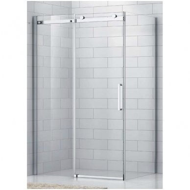 PANOU LATERAL OBZB 900, H.1950,   STICLA TRANSPARENTA 8 MM, PROFIL CROM