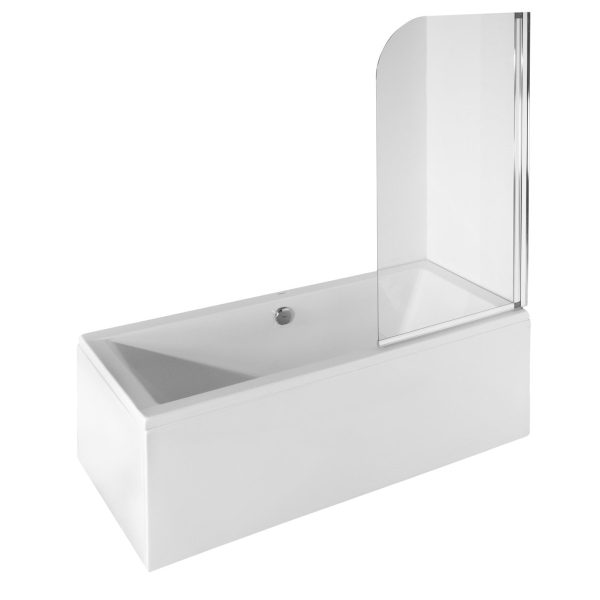 PARAVAN CADA AMBITION 1 75 x 130, STICLA TRANSPARENTA CU MODEL , PROFIL CROM