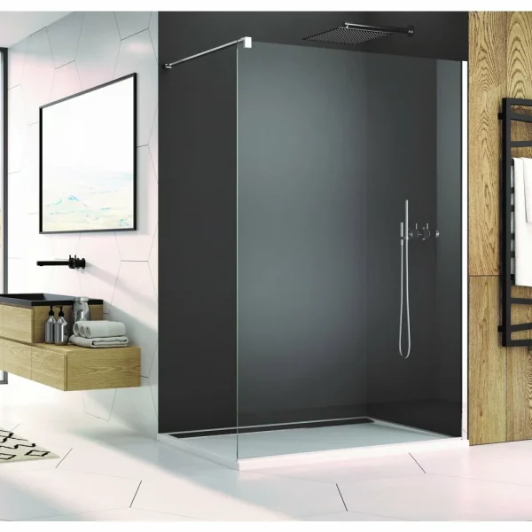 PARAVAN DUS EASY 1400X2000, PROFIL CROM, GROSIME GEAM 8MM, TRATAT ANTICALCAR