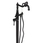 Baterie cada freestanding negru mat 006 - imagine 2