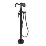 Baterie cada freestanding negru mat 006