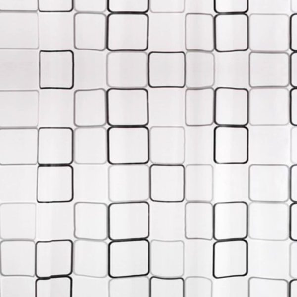 PERDEA DUS PEVA MALTA 2 ALB/NEGRU