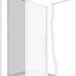 PERETE DUS FURO BLACK DWJ 780 x 2000, GEAM TRANSPARENT 8MM