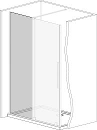 PERETE DUS FURO BLACK DWJ 780 x 2000, GEAM TRANSPARENT 8MM