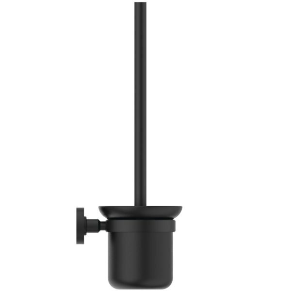 PERIE WC CU SUPORT IOM SILK BLACK,PAHAR STICLA MATA NEAGRA