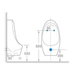 Pisoar alb cu senzor 112 - imagine 2