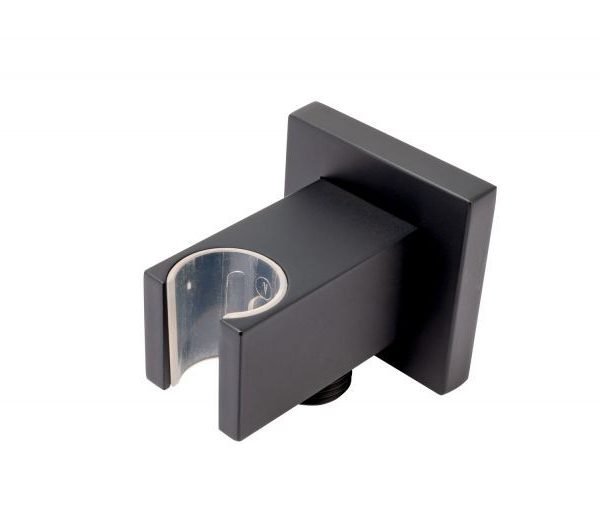 RACORD DUS PATRAT INULA PENTRU BATERIE INCASTRATA, CU SUPORT DUS, 1/2 , NEGRU