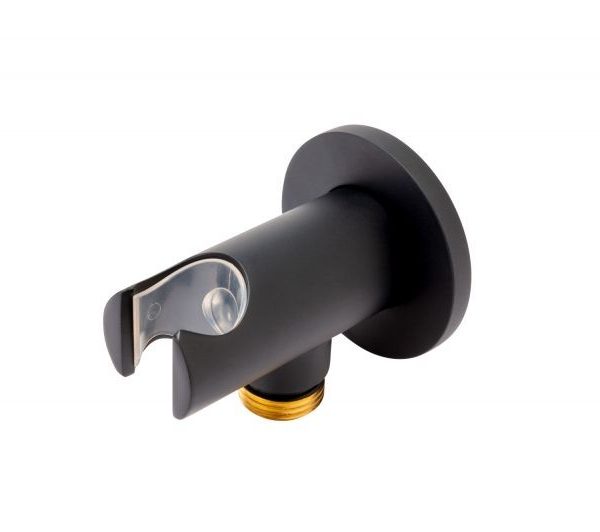 RACORD DUS ROTUND INULA PENTRU BATERIE INCASTRATA, CU SUPORT DUS, 1/, NEGRU