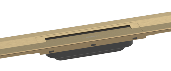 RAINDRAIN FLEX, RIGOLA DUS OTEL INOXIDABIL AJUSTABILA 800 MM, MONTAJ LA PERETE (NECESITA UBOX), BRUSHED BRONZE