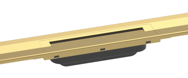 RAINDRAIN FLEX, RIGOLA DUS OTEL INOXIDABIL AJUSTABILA 800 MM, MONTAJ LA PERETE (NECESITA UBOX), POLISHD GOLD OPTIC