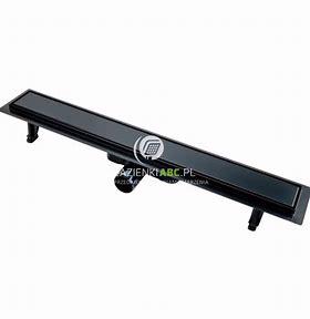 RIGOLA DUS MONTAJ IN PARDOSEALA 60 CM, GRILAJ OTEL INOX REVERSIBIL PENTRU PLACARE, NEGRU