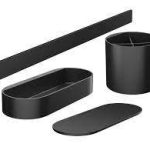 SET ACCESORII BAIE WALLSTORIS, NEGRU MAT