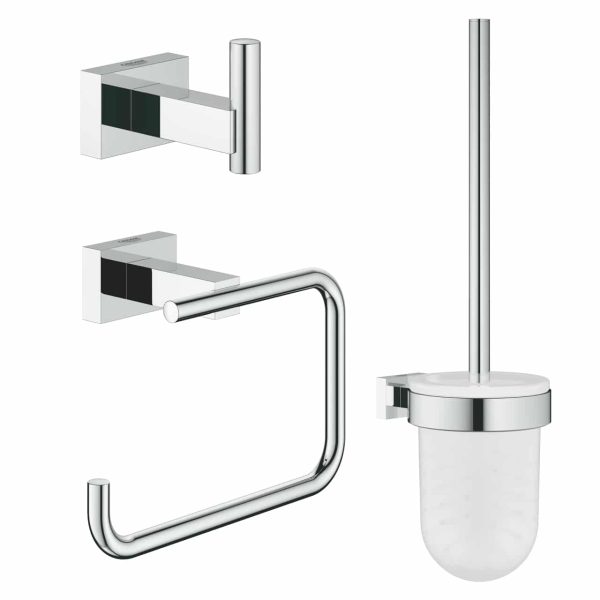 SET ACCESORII ESSENTIALS CUBE 3 IN 1 (CARLIG, SUP. HARTIE FARA AP., PERIE WC)