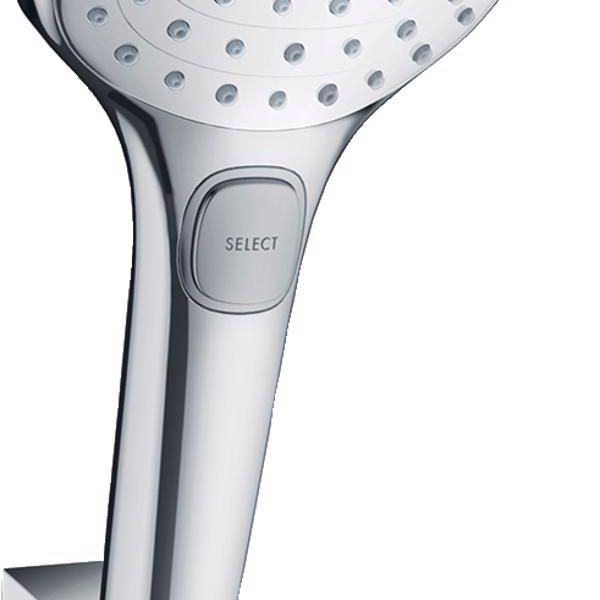 SET DUS RAINDANCE SELECT E 120 , CU PORTER SI FURTUN 1.25 M, ALB-CROM