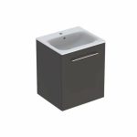 SET LAVOAR CU MARGINE INGUSTA SI MOBILIER SELNOVA SQUARE CU O USA 55 LAVA
