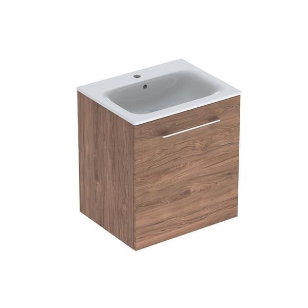 SET LAVOAR CU MARGINE INGUSTA SI MOBILIER SELNOVA SQUARE CU O USA 60 NUC AMERICAN HICKORY