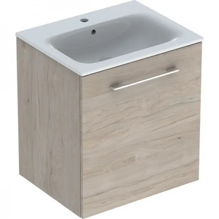 SET LAVOAR CU MARGINE INGUSTA SI MOBILIER SELNOVA SQUARE CU O USA 60 NUC AMERICAN HICKORY DESCHIS