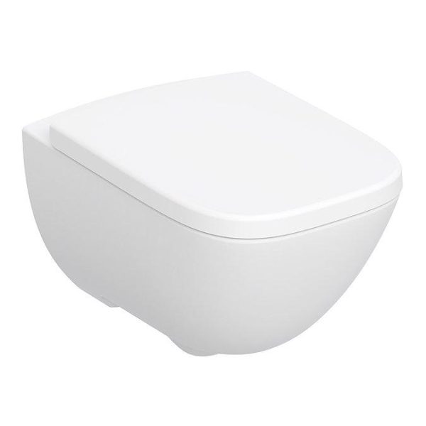 SET VAS WC SUSPENDAT SELNOVA SQUARE PREMIUM, SPALARE VERTICALA, FORMA ÎNCHISA, RIMFREE, CU CAPAC WC