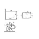 Vas WC suspendat neagru 460x365 - imagine 3