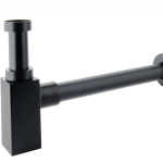 SIFON LAVOAR RECTANGULAR TIP BUTELIE KLEOME DIN ALAMA 1 1/4X32 MM, NEGRU